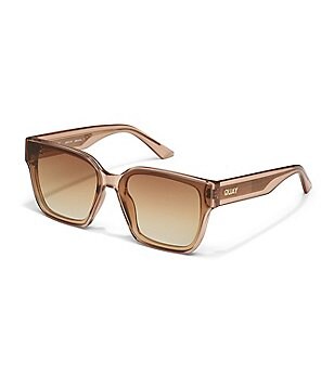 Quay Australia Ever After White/Brown 54mm Polarized Gradient Square‎ Sunglasses QUAY Ever After 54mm Polarized Gradient Square Sunglasses  main image 4