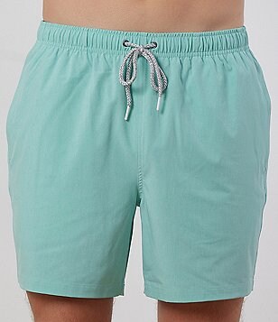 Rainforest Catch 6 Inseam Swim Trunks, Mens, M, Bering Blue