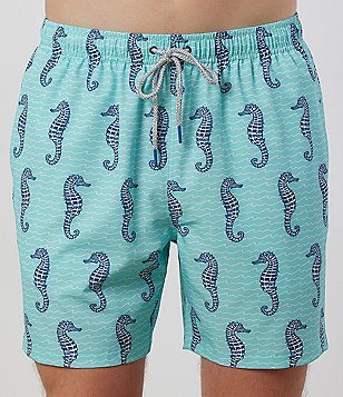 Rainforest Catch 6 Inseam Swim Trunks, Mens, M, Bering Blue