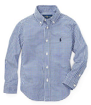 Polo Ralph Lauren Little Boys 2T-7 Long-Sleeve Gingham Poplin sportshirt