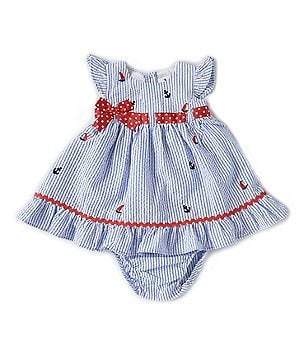 Rare Editions Baby Girls 3-24 Months Flutter-Sleeve Pin-Dotted