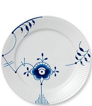 Royal Copenhagen Blue Fluted Floral Pattern Porcelain Mega Dinner