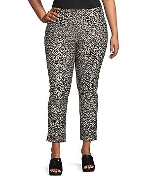 Catherines Women's Plus Size Curvy Collection Ponte Knit Ankle Pant 