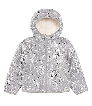 Shimmery Metallic Puffer Jacket - Silver-colored - Ladies