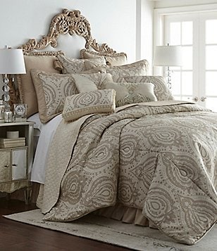 Classic Design Luxury Comforter Sets Queen Jacquard Paisley