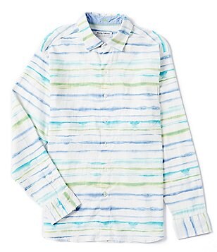 Tommy Bahama Sea Glass Linen Short Sleeve Woven Camp Shirt | Dillard's