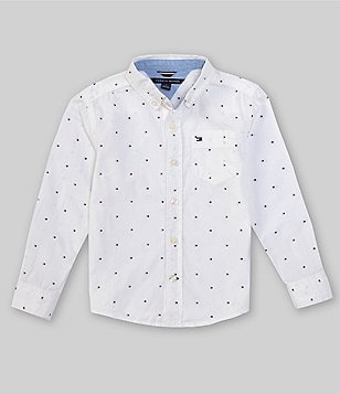 Tommy Hilfiger Big Boys 8-20 Long-Sleeve Fred Button-Front Shirt