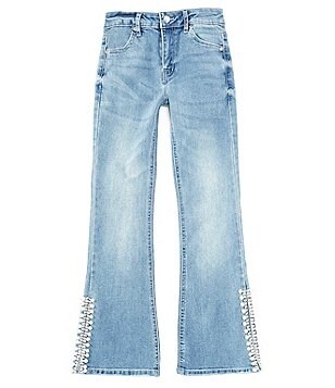 Tractr Big Girls Patchwork Flare Jeans