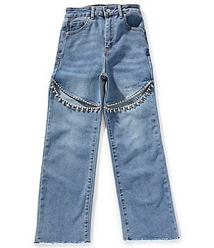 Tractr Big Girls 7-16 Updated Patchwork Flare Leg Jeans