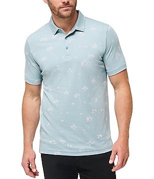 TravisMathew Sidetracked Short Sleeve Button-Down Shirt in Aegean