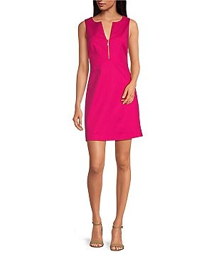 Trina Turk Catamaran Georgette Lace Up V-Neck Long Sleeve