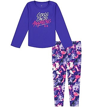Under Armour Little Girls 2T-6X Long-Sleeve Frosted Bloom Script