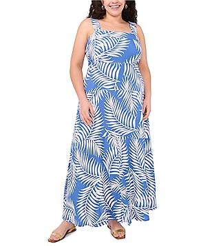 Vince Camuto Plus Size Square Neck Sleeveless Empire Waist