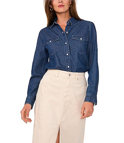 1. STATE Collared Button Front Long Sleeve Shirt
