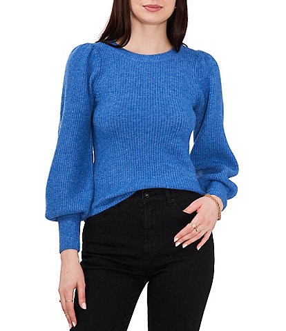 1. State Mixed Media Long Sleeve Point Collar Two-Fer Sweater Top - XL