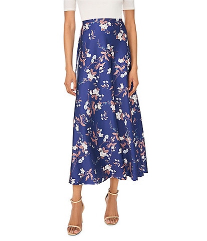 1. State Floral Maxi Satin Skirt