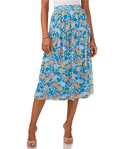 1. STATE Floral Printed Midi Skirt
