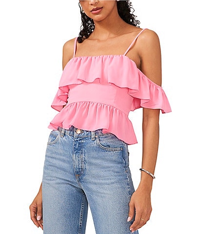1. STATE Off The Shoulder Ruffle Blouse