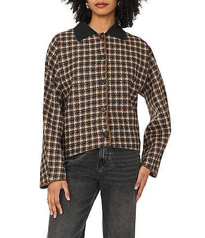 1. State Plaid Crop Boyfriend Jacket