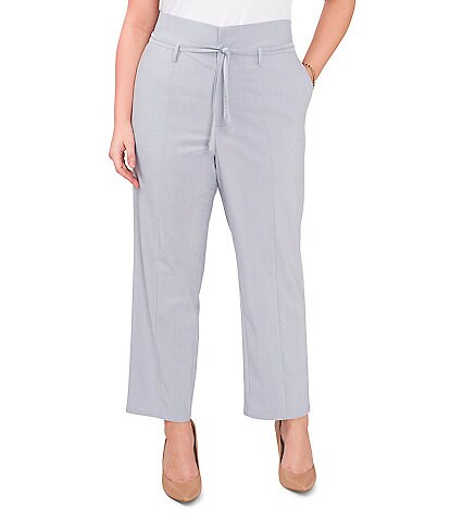 1. STATE Plus Size High Waisted Coordinating Straight Leg Ankle Pants