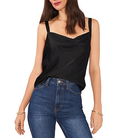 1. STATE Sleeveless Wide Strap Cowl Neck Tank Top