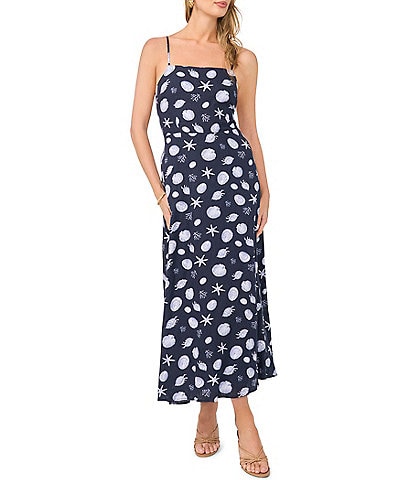 1. STATE Square Neck Sleeveless Maxi Shell Dress