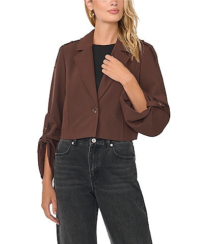 1. State Woven Crop Utility Jacket