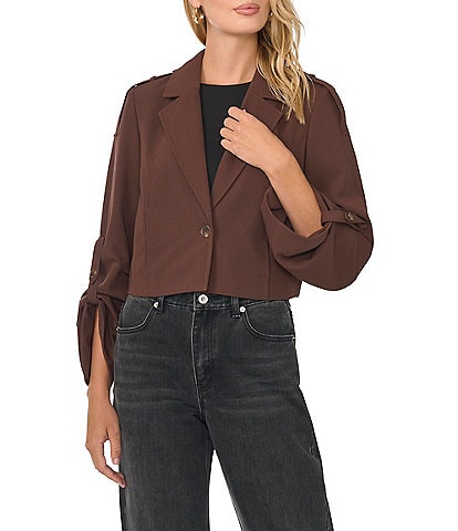 1. State Woven Crop Utility Jacket
