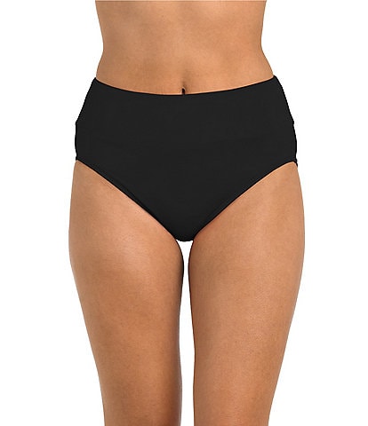 24th & Ocean Solid High Waist Swim Bottom