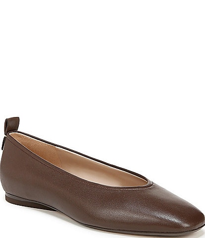 Naturalizer Carla Leather Square Toe Ballet Flats