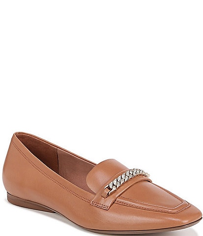 Naturalizer 27 EDIT Clive Leather Chain Detail Slip-On Loafers