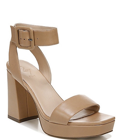 27 EDIT Naturalizer Jaselle Leather Ankle Strap Platform Dress Sandals
