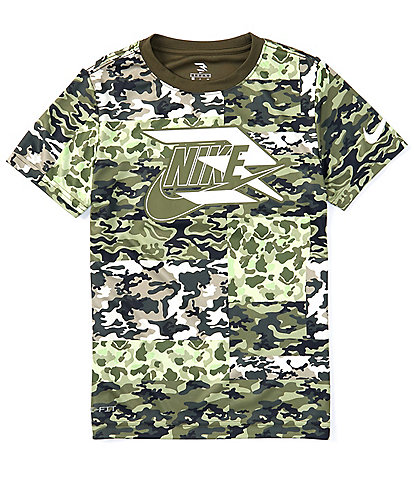 3Brand By Russell Wilson Big Boys 8-20 Short Sleeve Camo Patchwork AOP T-Shirt