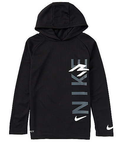 Nike 3BRAND by Russell Wilson Big Boys 8-20 Long Sleeve Vertical Logo Graphic Thermal Hoodie  Pullover