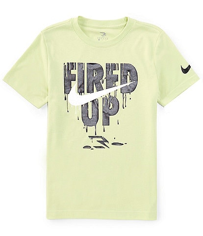 Nike 3BRAND By Russell Wilson Big Boys 8-20 Short Sleeve Fired Up Drip Graphic T-Shirt