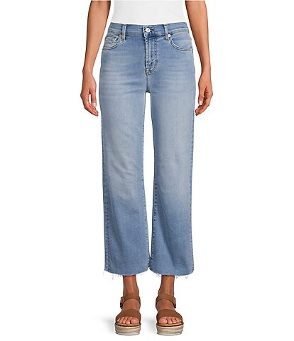 7 for all mankind Alexa High Rise Cropped Wide Leg Jeans