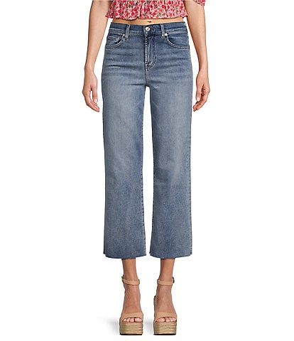 7 for all mankind Alexa High Rise Wide Leg Cropped Jeans