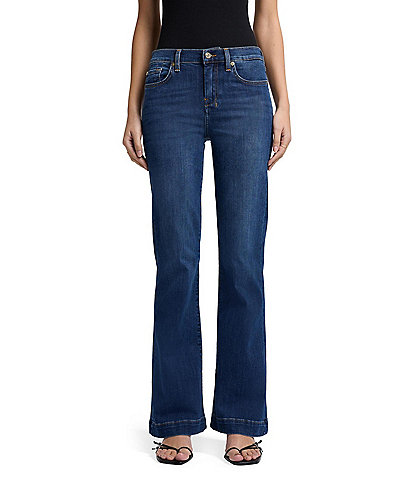 7 for all mankind Dojo Tailorless Flare Leg Jeans