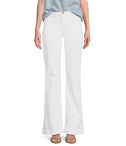 7 For All Mankind Dojo Tailorless Mid Rise Trouser Flare Leg Jeans