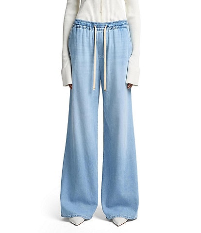 7 For All Mankind High Waist Wide Leg Pull-On Pants
