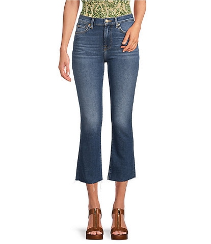 7 for all mankind High Waisted Slim Kick Cropped Flared Jeans