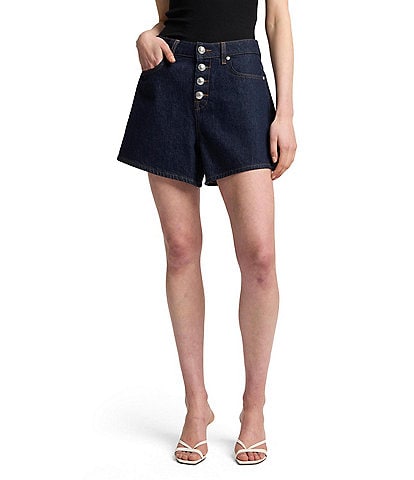 7 For All Mankind Kori High Rise Flare Button Front Coordination Shorts