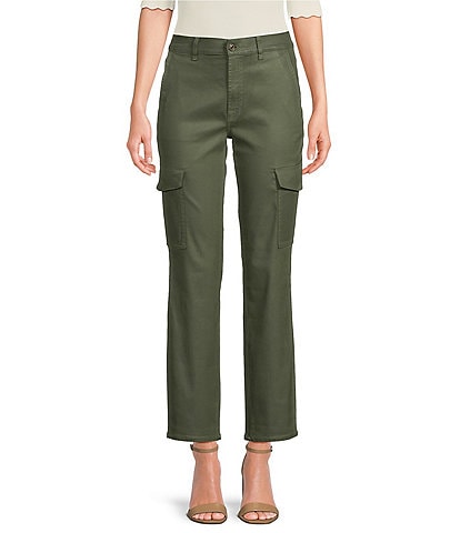 7 For All Mankind Logan Coated Mid Rise Straight Leg Cargo Pant