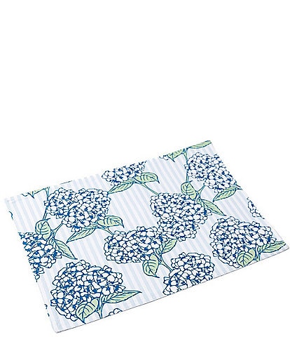 8 Oak Lane Hydrangea Stem Reversible Placemat, Set of 6