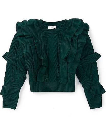 A Loves A Big Girl Ruffle Sweater