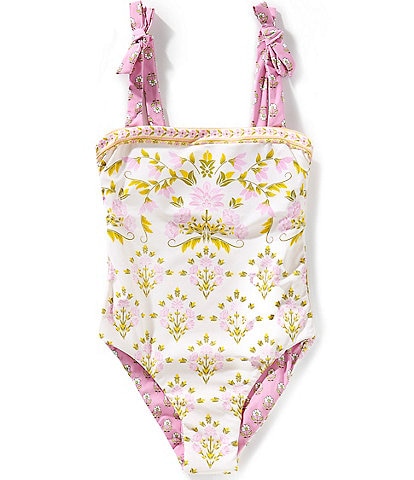 A Loves A Big Girls 7-16 Reversible Bandeau One-Piece Swimsuit