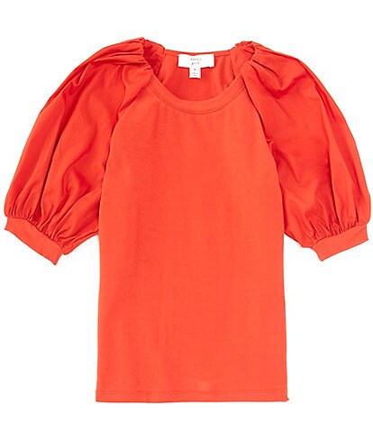 A Loves A Big Girls 7-16 Bubble Sleeve Pullover Blouse
