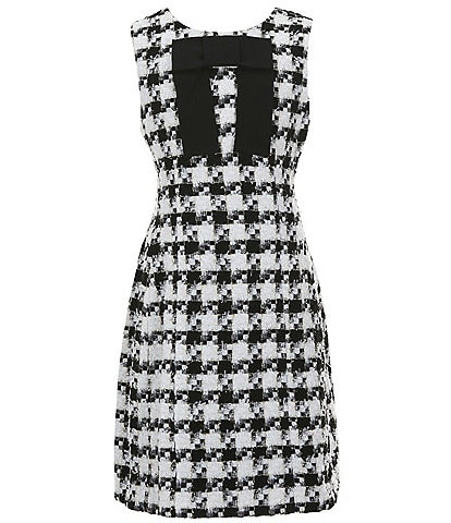 A Loves A Big Girls 7-16 Houndstooth Bow Detail Dress