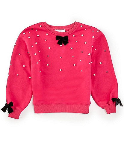 A Loves A Big Girls 7-16 Long Sleeve Pearl Sweater