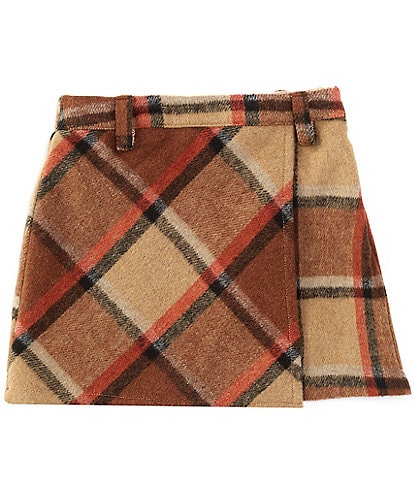 A Loves A Big Girls 7-16 Mini Plaid Wrap Skort